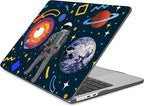 Batianda Premium Case for New MacBook Air 15 inch 2025 M4 2024 2023 with M3 M2 Chip Model A3241/A3114, Designed Protective Plastic Hardshell & Keyboard Cover & Screen Protector, Astronaut Planet