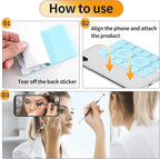 ZYCCER Double Sided Silicone Suction Phone Holder Mount,Compatible with iPhone and Android Cases Hands-Free Mirror Shower Phone Mount Strong Grip Holder (Red, Single Sided 1PCS)