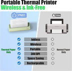 Rongta Inkless Portable Printer for Travel, Wireless Thermal Printer Support 8.5 x 11 inch A4/ US Letter, Bluetooth Compatible with Android/iOS Smartphone for Home Use (Green)