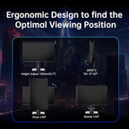 KTC 27" 4K UHD 144Hz Gaming Monitor - Fast IPS Panel 160Hz 1ms GTG, HDR400 132% sRGB, HDMI2.1/DP1.4, VESA Mount, Height/Tilt/Pivot/Swivel Stand, Vertical Monitor Ideal for Gamers, Designers