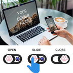Webcam Cover 3 Pack Slide Ultra Thin Laptop Camera Cover for Echo Show, Phone, Computer, Tablet, Mac Air, Chromebook, PC - Paw Paw Black