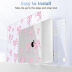 May Chen for MacBook Pro 13 inch Case 2022 2021 2020 Release A2338 M2 M1 A2289 A2251, Plastic Crystal Hard Shell Case Cover for MacBook Pro 13 inch Touch Bar Fits Touch ID, Heart Bow