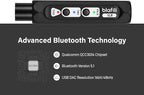 XLR Portable Bluetooth v5.1 Music Receiver, aptX HD aptX Low Latency AAC SBC TWS, Rechargeable Battery 10hrs Long Playtime, USB-C DAC for Mixing Console Desk, Audio Mixer, PA DJ System