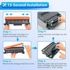 ZIPRINT TN830XL Toner 4 Pack(with chip) Compatible Replacement for Brother tn830 tn 830xl tn830/xl/v tn 830 Toner for HL-L2460DW HL-L2405W DCP-L2640DW MFC-L2820DW MFC-L2900DW HL-L2480DW Printer