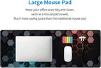 Hexagon Honeycomb Large Mouse Pad,Gaming Keyboard Desk Pad,Extended Mouse Mat Non-Slip Rubber Base with Stitched Edges for Office Game Home XL 31.5"x11.8"