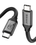 Silkland USB 4 Cable for Thunderbolt 4 Cable 4FT, 40Gbps Data Sync, 8K/6K@60Hz, 240W Charging, [USB-IF Certified] USB C to USB C Thunderbolt Cable, Compatible for MacBook, SSD, Docking, iPhone 16,eGPU