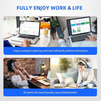 Smof USB Bluetooth Audio Adapter for PS5, PS4,Switch,Mac. Compatible Bone Conduction Headsets Wireless Audio Transmitter Dongle with aptX Low Latency Support, USB Bluetooth 5.2 Adapter