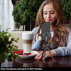 Neewer Smartphone Holder Phone Tripod Mount Compatible with iPhone 16 15 Pro Max Plus 14 13 12 Mini Samsung Galaxy S24 S23 Ultra, Cell Phone Clip Vertical Bracket Adapter for Tripod with 1/4" Screw