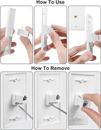 HDMI Ethernet Wall Plate - 1 Port 4K HDMI Keystone to Female, 1 Port CAT6 Keystone to Female - White