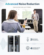 iFLYTEK AI Voice Recorder with Playback & Voice Activated Recording, 32GB Digital Audio Recorder Device for Lectures, Real-Time Transcription, Noise Reduction - Ideal Spy Hidden Recorder, 302Pro