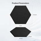 12 Pack Acoustic Panels Self Adhesive Sound Proof Foam, High Density Sound Acoustic Foam Panel, 12X10.23X0.4 Inch Hexagon Wall Panels in Home,Office,Reccording Room,Studio(Black)