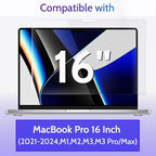 3-Pack Anti Blue Light Screen Protector for MacBook Pro 16 Inch(2021-2024, M1, M2, M3, M4), 16.2" Mac Laptop Glare Filter Uv Blocker Shield Cover Eye Protection Film