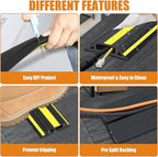 4 ft Cord Covers for Wires on Floor, Heavy Duty PVC Duct Floor Cord Cover, Floor Cable Cover Easy to Unroll Prevent Trip Hazard for Home Office or Outdoor Settings