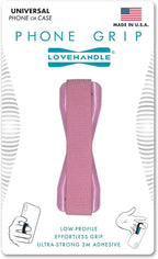 LOVEHANDLE Universal Phone Grip for Smartphones & Mini Tablets - Phone Holder for Hand - Wireless Charging Compatible - Made in The USA - Solid Blush