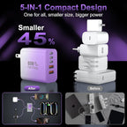 USB C Fast Wall Charger Block, 2Pack 60W USBC Charging Cubes, 5-Port PD+QC Power Adapter Multiport Brick Type C Box Plug for Phone 16/15/14/13/12/11/Pro Max/Plus, Pad Mini/Pro/S25/S24