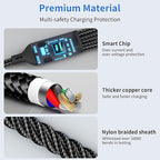 Multi USB C Cable [2 Pack, 4FT], 3 in 1 Charging Cable for Multiple Devices, Braided Charging Cords Phone Charger Cable with Type-C, Micro USB, IP Port for iPhone16/15/14/Android Phones and More