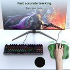 TECKNET 2 Pack Mouse Pad with Wrist Support, Ergonomic Gaming Mouse Pad Pain Relief, Portable Comfortable Mousepad for Computer, Laptop, Office, Home Non-Slip Base, Waterproof Surface - Green
