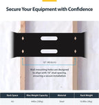 StarTech.com 4U Wall Mount Network Rack - 14 Inch Deep (Low Profile) - 19" Patch Panel Bracket for Shallow Server and IT Equipment, Network Switches - 44lbs/20kg Weight Capacity, Black (WALLMOUNT4)