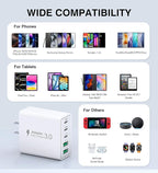 50W USB C Charger Block, 2-Pack Wall Fast Charge Cube Powered Multi-Port Plug Power Adapter Type C Brick for iPhone 16 15/15 Pro Max/14/14 Pro Max/13/13 Pro Max/12/12 Pro iPad, Motorola, LG, Huawei