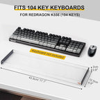 Redragon K556 Desing Wish Keyboard Cover, Water Resistant Half-Covered Acrylic Dust Cover Anti-Cat Lid