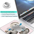 Cute Cartoon Anime Elephant Custom Mouse Pad with Non-Slip Rubber, Small Square Design for Wireless Laptop & Computer Mouse Pads for Desk, 9.5 x 7.9 inch Smooth Surface for Gaming & Office