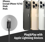 Symphonized Premium Wooden Airtube Headphones EMF Earbuds, 3D Sound, Microphone Volume Control, 8mm Bass Drivers Granting High Audio Quality MFI Certified ONLY for iPhone 11-14