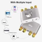 Facmogu F900S 160W Bluetooth 5.0 Mini Amplifier, 80Wx2 2.0CH Audio Power Amplifier, Hi-Fi Stereo Sound Digital Amp Wireless Speaker Amp Receiver w/AUX/USB/BT Input & 12V 5A Power Adapter - Silver