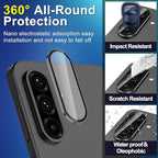 for Samsung Galaxy A26 Camera Lens Protector, Individual Metal Ring Tempered Glass Lens Cover, [Strong Adsorption] Scratch Resistant Ultra-Thin HD Clear Lens Cover, 1 Set-Black