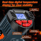 WRAPXPERT Heat Gun for Vinyl Wrap with Digital LCD 2000W 122℉-1202℉（50℃- 650℃) Hot Air Gun Variable Temperature Control Memory Function for Car Wrap, Crafts, Shrinking Tubing, Stripping Paint