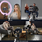 Neewer CM31 Wireless Lavalier Microphone with 8GB Storage 820ft Range 48KHz 24Bit Noise Cancelling Compatible with iPhone iPad Android PC Camera YouTube/TikTok Stream Podcast Interview