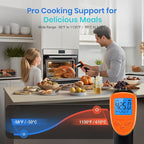 Etekcity Infrared Thermometer 1080, Heat Temperature Temp Gun for Cooking, Laser IR Surface Tool for Pizza Oven, Meat, Griddle, Grill, HVAC, Engine, Accessories, -58°F to 1130°F, Orange
