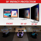 [2 Pack] 19 Inch Privacy Screen Filter for Widescreen 16:10 Monitor | Privacy Shield | Anti-Glare | Anti-Blue light Protector | Eye Protection | Computer Security Private Filter