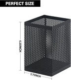 Comix Mesh Pen Holder Desk, Wire Pencil Holder with Foam Pad and Non-Slip Bottom Office Supplies Desk Organizer for Home Office School, 2 Packs