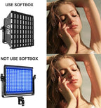 GVM RGB Photography Lighting Kits with 2 Softboxes, 880RS 60W Studio Lights with Bluetooth Control, 2 Packs Video Light with 18 Lighting Scenes, led Panel Lights for Video Recording, 8330lux/0.5M