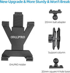OHLPRO Heavy Duty Drill Base Tablet Holder Car Mount, iPad Mount for Truck Compatible with 7"-13" Tablets, Adjustable Angle, Sturdy Design, Ideal for Cars,Wall, Commercial Vehicles - Includes Screws
