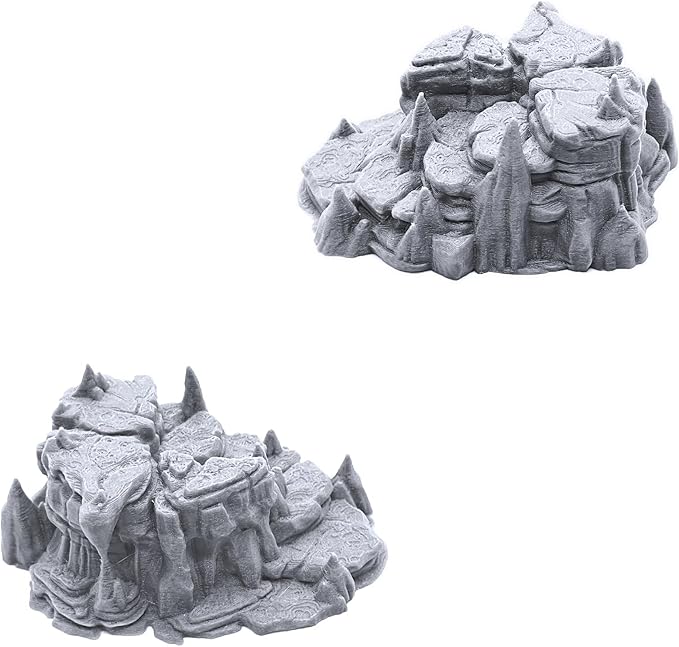 EnderToys Raised Caverns by Printable Scenery, 3D Printed Tabletop RPG Scenery and Wargame Terrain 28mm Miniatures