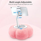 CreaDream Pumpkin Tablet Pillow Stand Holder for Kindle iPad, Adjustable Phone Pillow Stand for Lap Bed with Detachable Snack Bowl, Compatible with 4.7"-13" Tablet, iPad, iPhone, Samsung Tabs, Kindle
