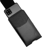 Leather Cell Phone Holster for Boost Celero 5G, Motorola Moto G 5G, Moto G Power 2021/2022/2023/2024, TCL 30 40 50 60 XE, XL, Vertical Case Waist Carrying Pouch with Belt Clip/Loops, Black