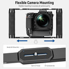 NEEWER Video Camera Cage Rig with Arca Type Base/Dual Grips/Expansion Holes/15mm Rods, Universal Stabilizer Compatible with Sony Canon Nikon DSLR/DSLM, Compatible with SmallRig Accessories, CA016