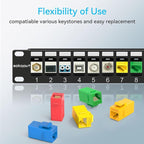 12 Port Mini Blank Keystone Patch Panel with Snap-in Design (2 Pack), Cat6 Network Patch Panel 1U 10 inch, Rack Mount Ethernet Patch Panel (for Slim Keystone Only)