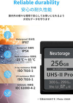 Nextorage 128GB 2pack SDXC UHS-II V90 SD Card Japanese Brand pSLC Max. Write Speed 299MB/s Max. Read Speed 300MB/s 4K Recording F2PRO Series 2P-F2PRO128G SDXC Card for Digital Camera