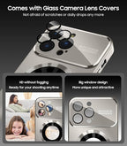 Magnetic for iPhone 14 Pro Max Case, Compatible with MagSafe, Built-in Camera Lens Protector, Logo View, Military Grade Drop Proof Phone Case Cover, Titanium Gray