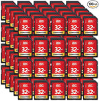 GIGASTONE 32GB SD Card 100-Pack UHS-I U1 Class 10 SDHC Memory Card High-Speed Full HD Video Compatible with Canon Digital Camera, SPYPOINT TACTACAM Trail Camera, with 100 Mini Cases