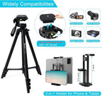 Endurax 60'' Camera Tripod Camera Stand for Canon Rebel Eos Nikon DSLR, Travel Tripods for Phone Tablet with Remote Black