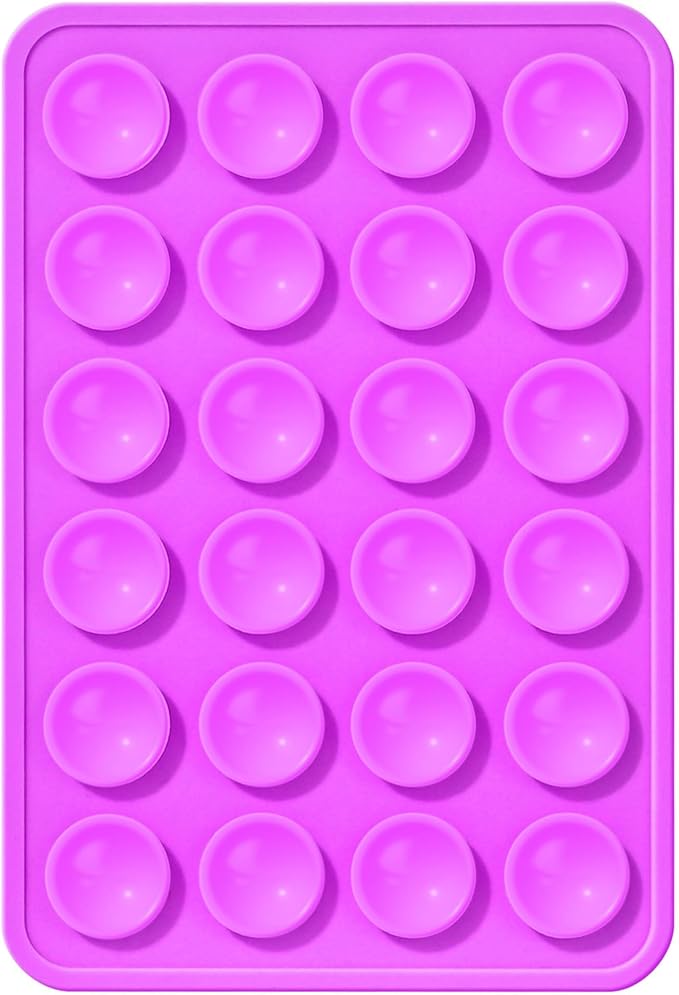 Silicone Phone Sticky Grip, Suction Phone Case Mount for iPhone and Android, Hands-Free Sticky Cell Phone Grip, Mobile Fidget Mirror Holder for Selfies and Videos