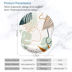 ITNRSIIET Ergonomic Mouse Pad with Gel Wrist Support Small Wrist Rest Smooth Surface Non-Slip PU Base Comfortable Office Supplies Pain Relief, 8.7 x 7.2 inches, Tropical Plants