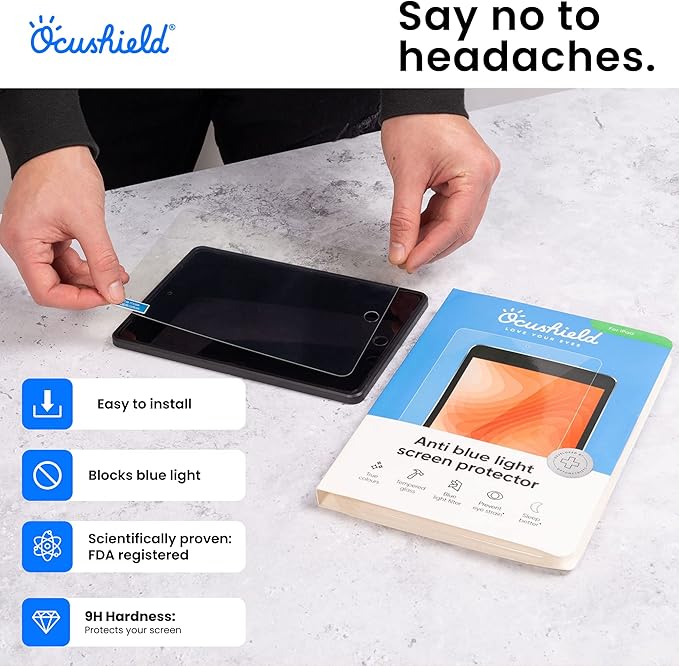 Ocushield Anti Blue Light Tempered Glass Screen Protector for Apple iPad Mini 6 (8.3") - Blue Light Filter for iPad - Anti Glare - Protect Your Eyes & Improve Sleep