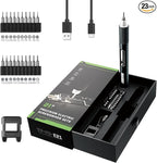 JAKEMY Electric Mini Laptop Screwdriver Repair Tool Kit Cordless Torque Power Gear Adjustable with Light Manual&Automatic Screwdriver Rechargeable for Phone,Consoles,Toys,Ect
