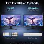[2-Pack] 31.5 Inch Computer Privacy Screen Filter for 16:9 Widescreen Monitor, Removable Eye Protection Anti Glare Blue Light Filter Privacy Shield, Anti Spy Screen Protector Film 31.5 In