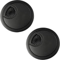 Desk Grommet for Wire Organizer,PC Computer Desk Plastic Grommet Cord, Tidy Cable Hole Cover Organizers,2 Pack (60mm, Black)
